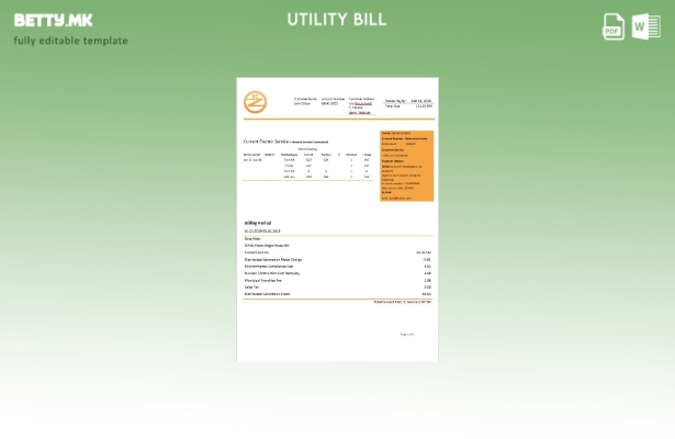 Модерен стил Таџистански Barqi Tojik шаблон за сметки за електрична енергија